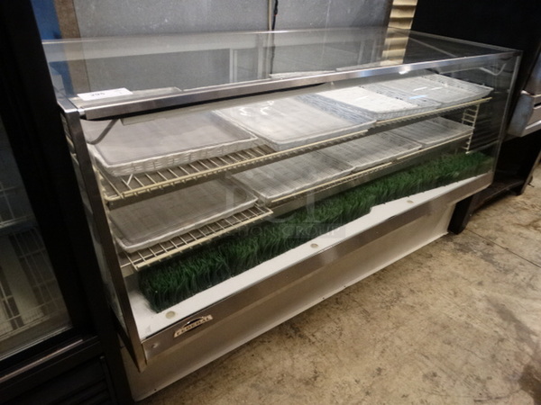 NICE! Federal Stainless Steel Commercial Floor Style Dry Display Case Merchandiser. 78x34x42.5