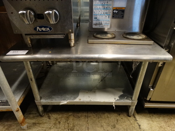 Stainless Steel Commercial Table w/ Undershelf. 36x30x24