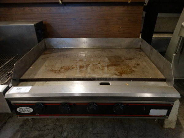 GREAT! L&J Restaurant Stainless Steel Commercial Countertop Gas Powered Flat Top Griddle. 36x27x15