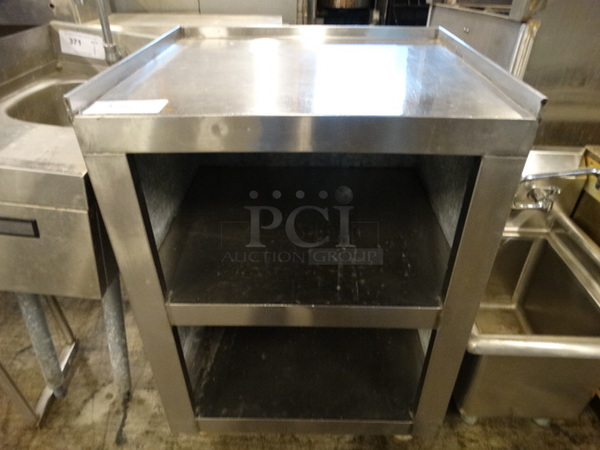 Stainless Steel Commercial Counter w/ 2 Undershelves. 24x22x34