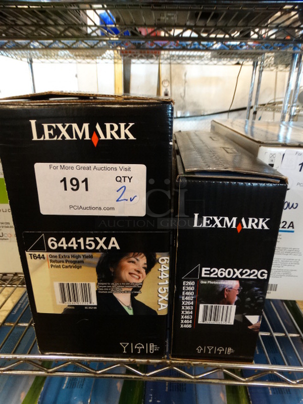 2 Boxes of Lexmark Ink; 64415XA and E260X22G. 2 Times Your Bid!