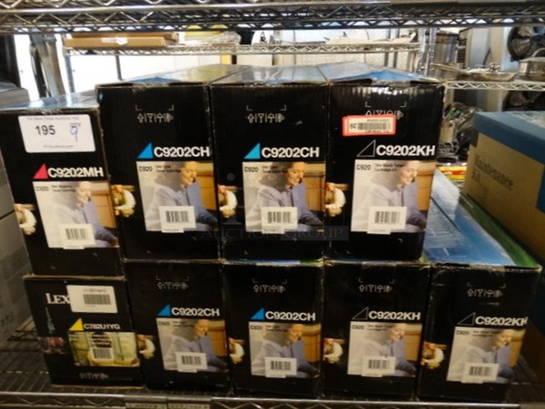 9 Boxes of Lexmark Ink; C9202MH, C9202CH and C9202CH. 9 Times Your Bid!