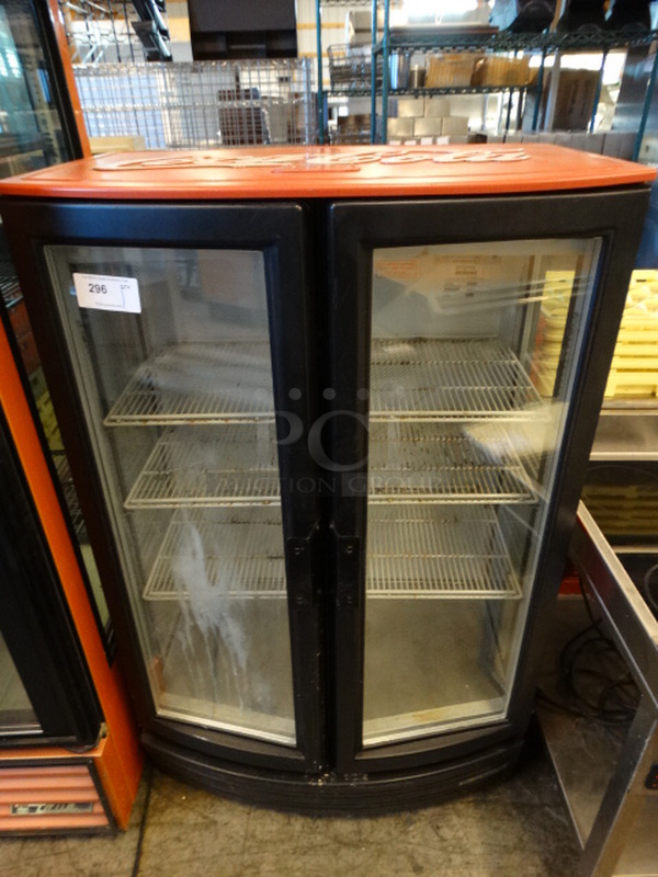 GREAT! Beverage Air Model MM14GE Metal Commercial 2 Door Reach In Cooler Merchandiser. 115 Volts, 1 Phase. 36x26x57. Tested and Working!