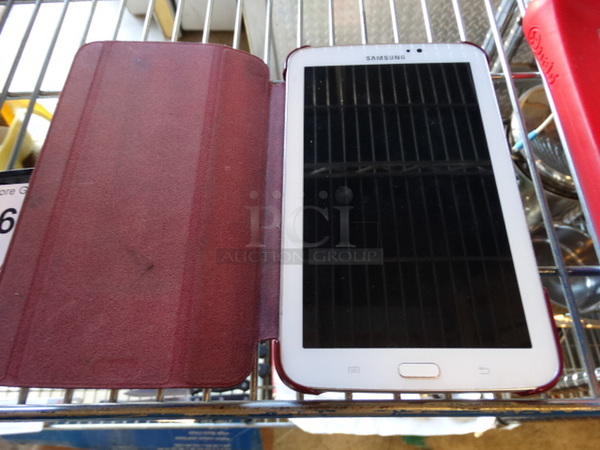 Samsung Model SM-T210R Tablet w/ Case. 4.5x0.5x7.5