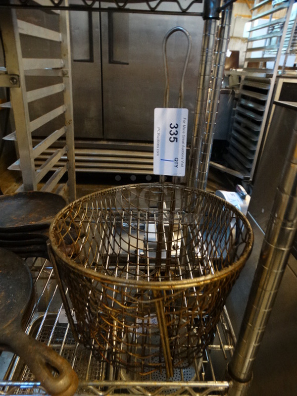 Metal Fry Basket. 9x10x16