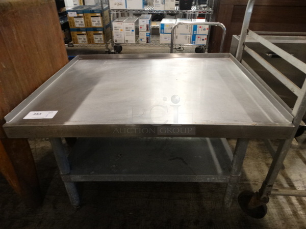 Stainless Steel Commercial Equipment Stand w/ Metal Undershelf. 36x30x21.5