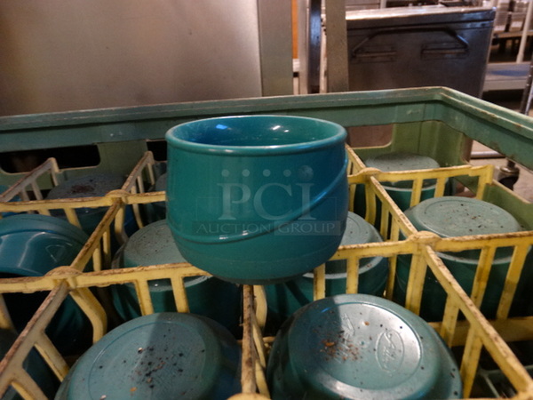 15 Poly Green Bowls in Dish Caddy. 3.5x3.5x2.5. 15 Times Your Bid!