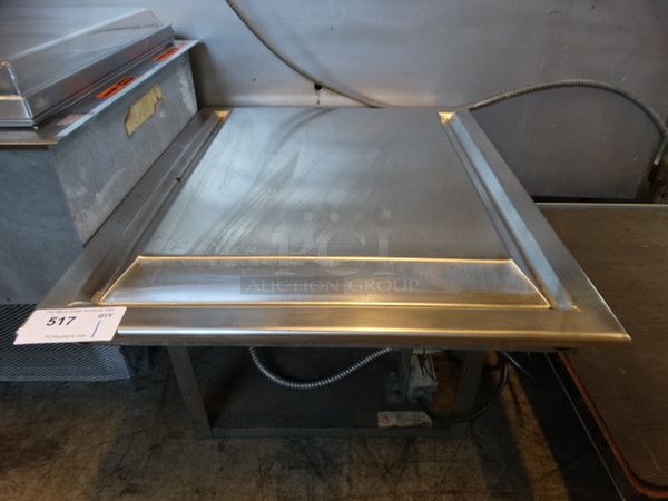 NICE! Stainless Steel Commercial Cold Drop In Unit. 26x32x16. Tested and Working!