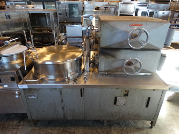 AMAZING! Market Forge Metal Commercial Steam Kettle and Double Deck Pressure Steam Cabinets. 69x33x56