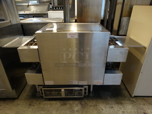 BEAUTIFUL! Marshall Stainless Steel Commercial Countertop Electric Powered Double Conveyor Pizza Oven. 60x22x35