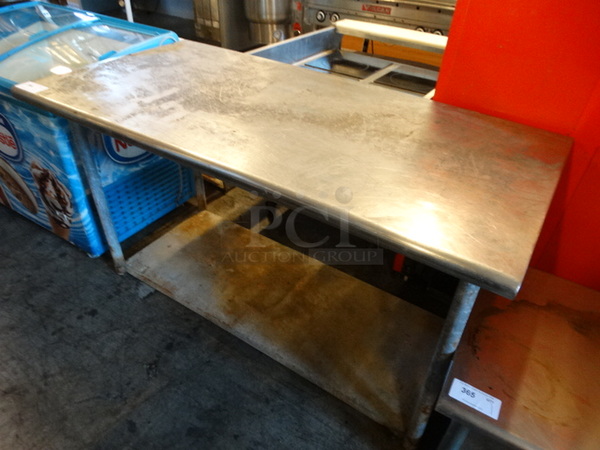 Stainless Steel Table w/ Metal Undershelf. 60x30x33