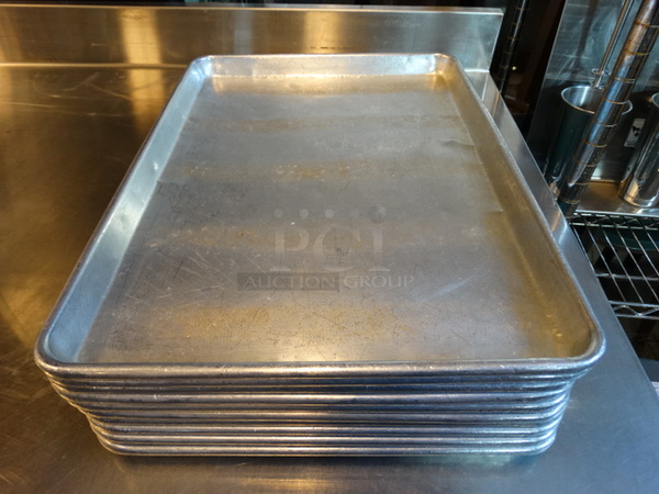 10 Metal Half Size Baking Pans. 13x18x1. 10 Times Your Bid!