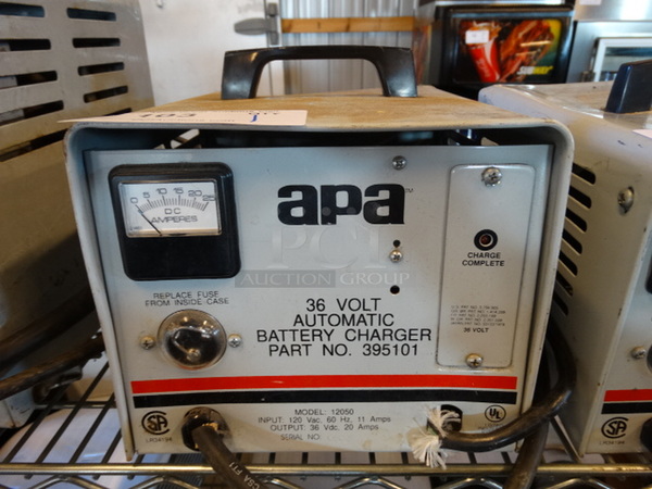 Apa Model 12050 Metal Automatic Battery Charger. 120 Volts, 1 Phase. 9x10x8