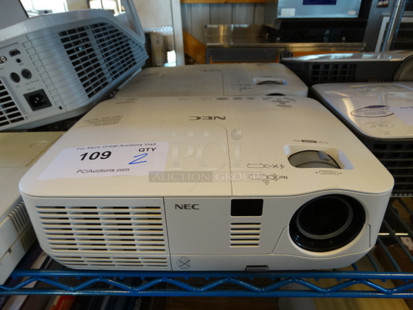 2 NEC Model NP-V260X Projector. 100-240 Volts, 1 Phase. 12x10x3. 2 Times Your Bid!