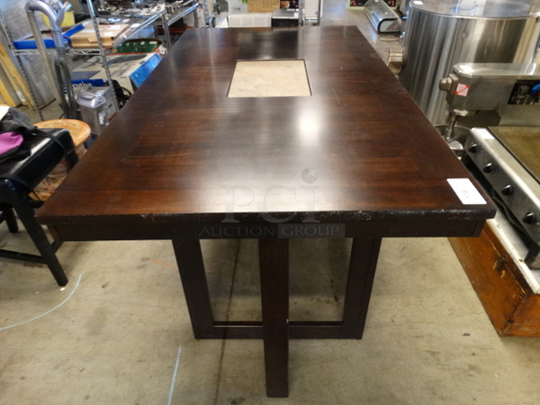 Wood Pattern Table. 72x40x36.5