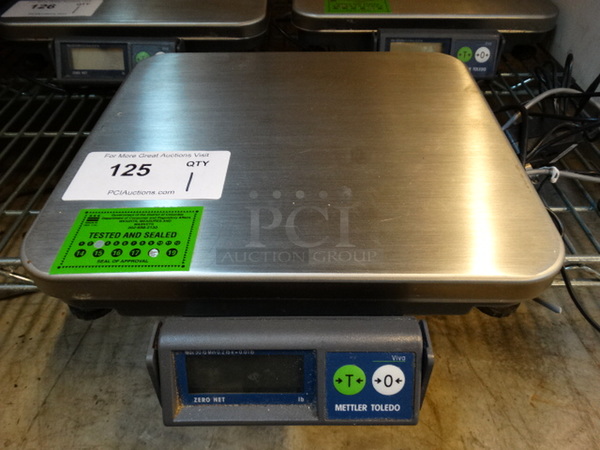 Mettler Toledo Model VIVA Stainless Steel Commercial Countertop Food Portioning Scale. 12.5x14x2. Tested and Working!