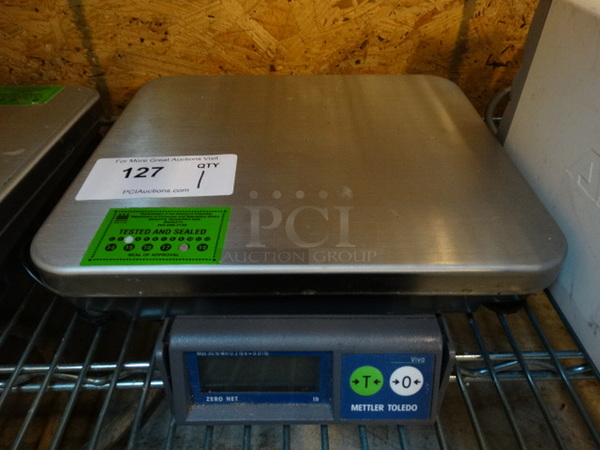 Mettler Toledo Model VIVA Stainless Steel Commercial Countertop Food Portioning Scale. 12.5x14x2. Cannot Test Due To Cut Cord