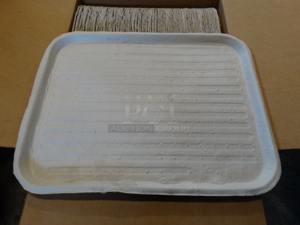 ALL ONE MONEY! Lot of Molded Fibre Cafeteria Trays!
