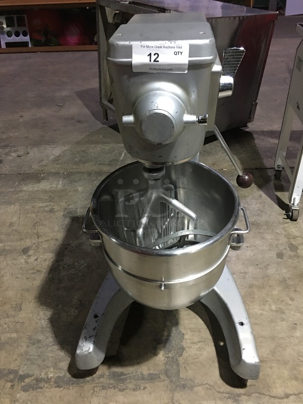 Blakeslee Commercial 30 Quart Planetary Mixer! With Bowl! With Dough Paddle Attachment! All Stainless Steel! Model F30 Serial 463239115! 208V 3Phase!