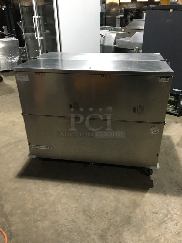 AMAZING! NEW! NEVER USED! Beverage Air Commercial Milk Cooler 1 Sided! All Stainless Steel! Model SM49NS105 Serial 11703990! 115V 1Phase! On Commercial Casters!