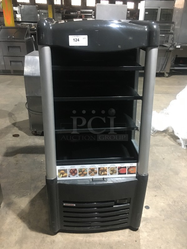 NICE! AHT Commercial Refrigerated Open Grab-N-Go Display Case! With Pull Down Night Shade!  Model AC-S LED Serial 30457500000002! 120V 1Phase! Working When Removed! 