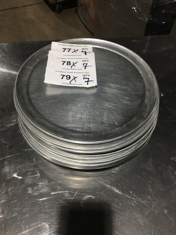Aluminum Round Food Holding/Serving Trays! 7 X Your Bid!