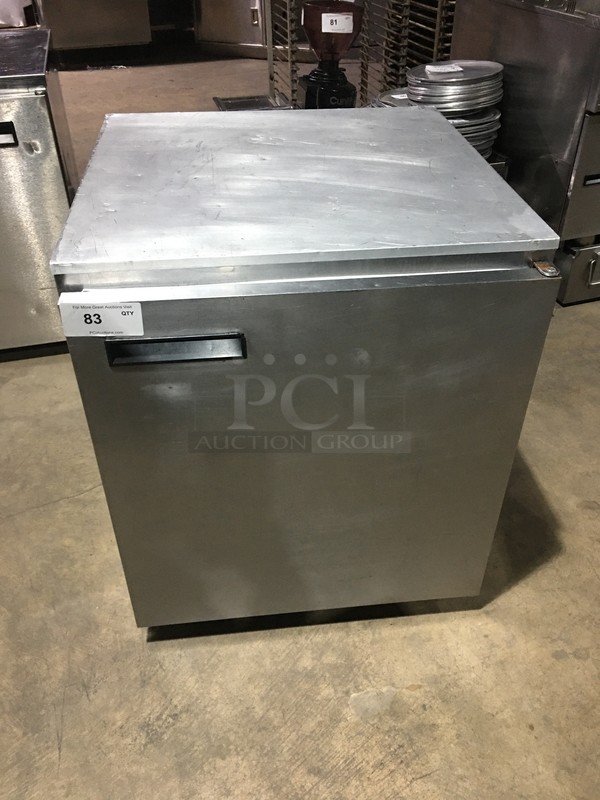 All Stainless Steel Commercial Single Door Refrigerated Lowboy! On Commercial Casters!