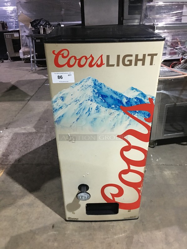Coors Light Commercial Beverage Refrigerator/Dispenser! With Single Door! Model MIL007883 Serial 1412002391! 115V 1Phase!