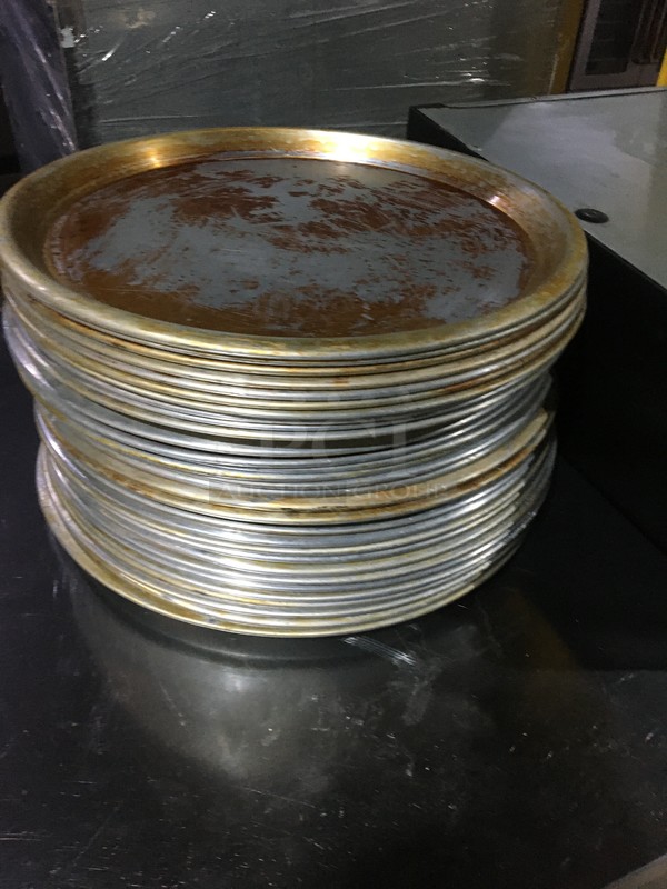 Aluminum Round Food Holding/Serving Trays! 6 X Your Bid!