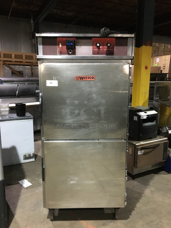 Cres Cor Commercial Electric Powered Retherm Oven/Cook-N-Hold! With 2 Solid Doors! All Stainless Steel! Model RT32IS Serial DU712388! 208/240V 1Phase! On Commercial Casters!
