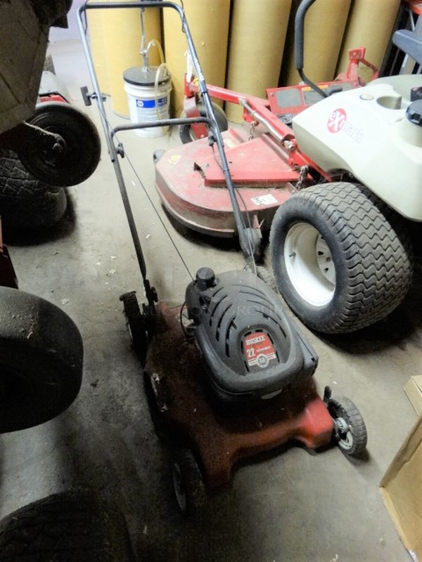 Huskee Model 11A-08MB031 Easy Start Side Discharge Push Mower w/ 22" Cutting Width. Unit Was Working When Parked. 24x70x36 - Image 2 of 8