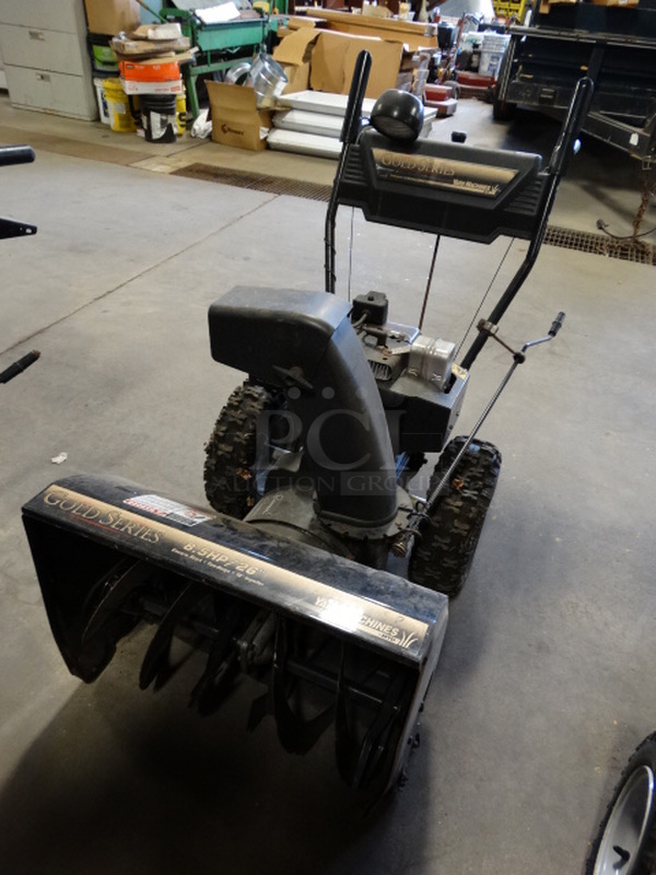 GREAT! MTD Lawn Machines Model 31AE6COF022 Gold Series Metal Electric Start Snow Thrower w/ 12" Impeller. Unit Was Working When Parked. 26x54x43 - Image 2 of 12