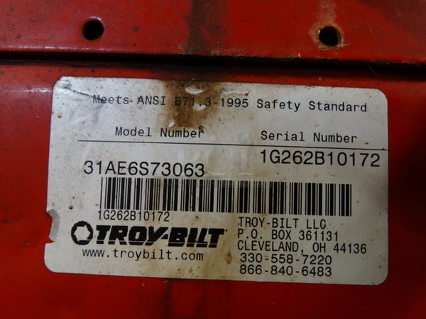 GREAT! Troy-Bilt Storm 8526 Model 31AE6S73063 AWD Electric Start Metal Snow Thrower. Unit Was Working When Parked. 26x59x42 - Image 9 of 12