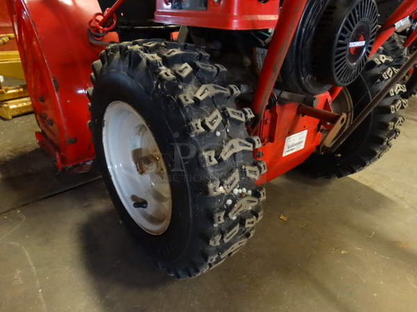 GREAT! Troy-Bilt Storm 8526 Model 31AE6S73063 AWD Electric Start Metal Snow Thrower. Unit Was Working When Parked. 26x59x42 - Image 9 of 11