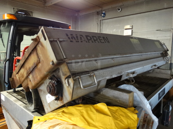 AWESOME! Warren Metal Commercial Salt Spreader. Unit Was In Working Condition Last Winter. 96x30x20 - Image 1 of 10