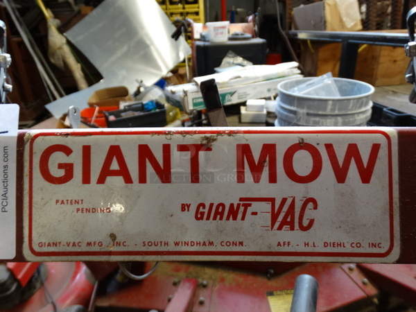 WOW! Giant-Vac Model 114815-KOH Giant Mow Metal Commercial Zero Turn Riding Lawnmower. Unit Was Working When Parked. 57x79x40 - Image 7 of 12