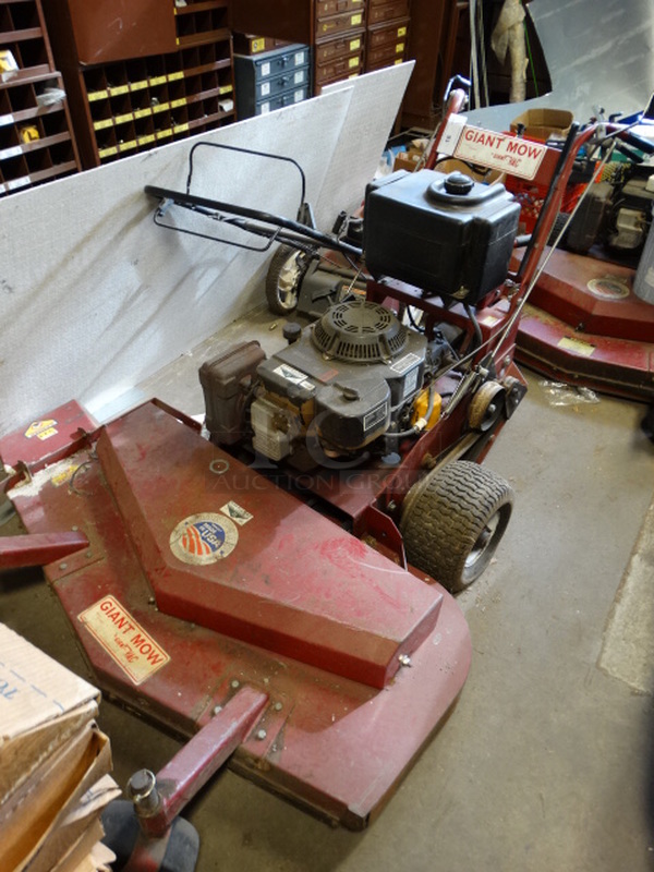 WOW! Giant-Vac Model 114815-KOH Giant Mow Metal Commercial Zero Turn Riding Lawnmower. Unit Was Working When Parked. 57x79x40 - Image 11 of 12