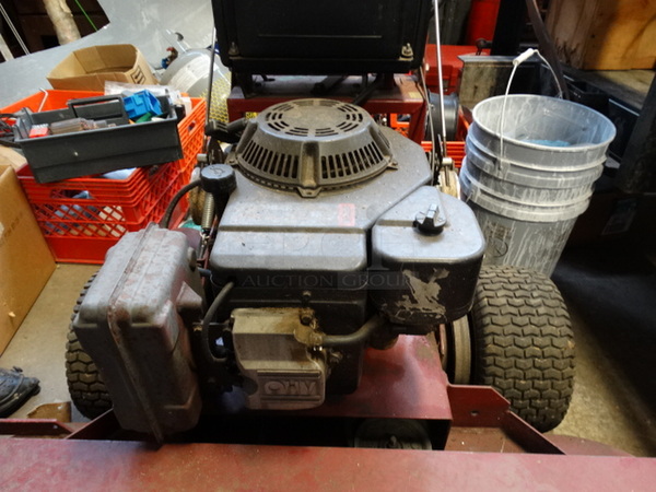 WOW! Giant-Vac Model 14815 Giant Mow Metal Commercial Zero Turn Riding Lawnmower. Unit Was Working When Parked. 57x79x40 - Image 3 of 12