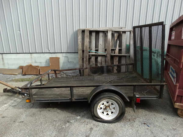 1998 PA International Trailer Model 5X8-2 GATE Metal Commercial Flat Bed Trailer. Comes w/ Clean Title. 76x132x75. Bed: 61x96