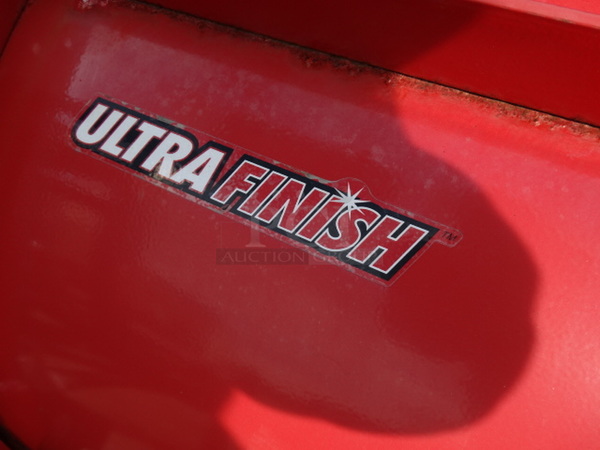Western Products Red Metal 8' Snow Plow w/ Black Metal Frame and Headlights. Plow Was In Working Condition Last Winter. 96x53x48 - Image 4 of 11