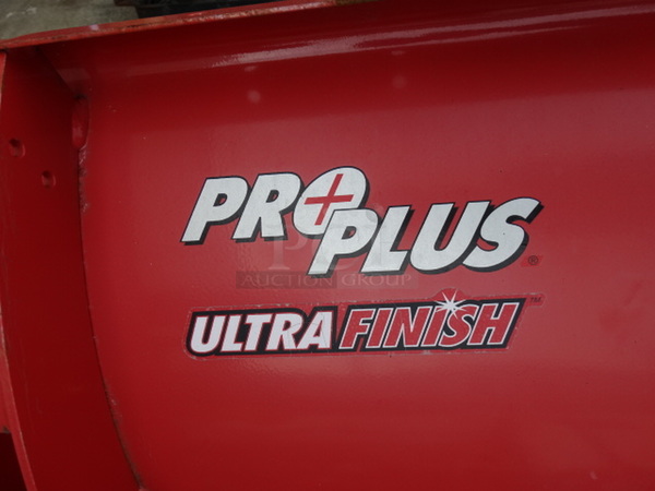 Western Products Pro Plus Red Metal 8' Snow Plow w/ Black Metal Frame and Headlights. Plow Was In Working Condition Last Winter. 103x60x52 - Image 5 of 11