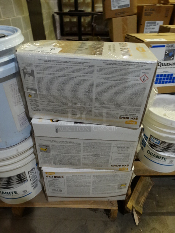 ALL ONE MONEY! PALLET LOT of Various Items Including Gym Bond Water Based Urethane Bonding Agent and Granite Hard Surface Sealer & Finish! Pallet: 48x40x28 - Image 4 of 6