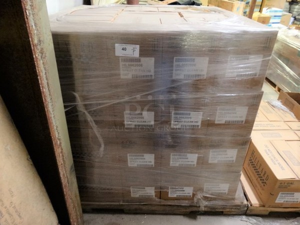 ALL ONE MONEY! PALLET LOT of Approximately 48 Cases of Arsenal Spray Clean HD! Pallet: 43x38x43