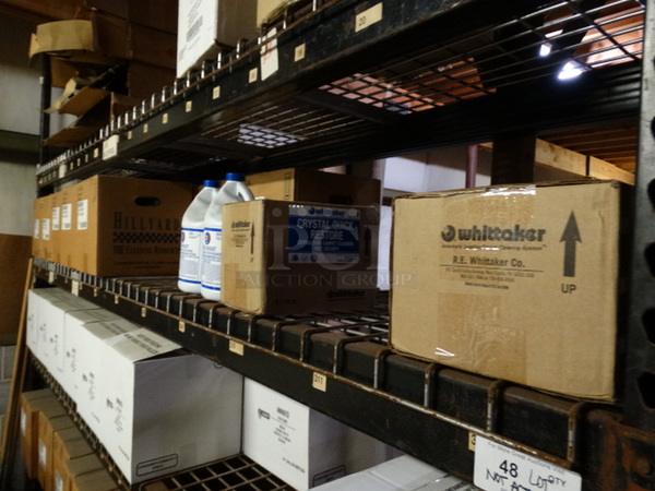 ALL ONE MONEY! Lot of Shelving Unit Contents Including Whiteboard Cleaner, Hillyard Hil-Tone Cleaner and Glass Cleaner! Does Not Come w/ Shelving Unit.  - Image 3 of 12