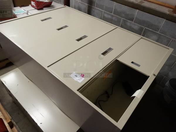 2 Metal Filing Cabinets. 42x18x65. 2 Times Your Bid! - Image 3 of 4