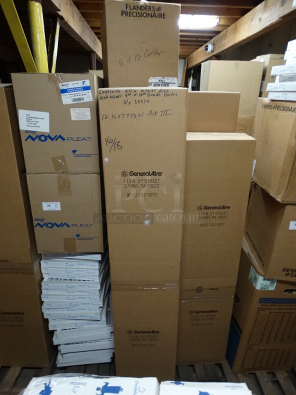 ALL ONE MONEY! PALLET LOT of Various Filters Including Nova Pleat and General Aire! Pallet: 45x38x96 - Image 1 of 6