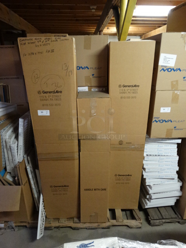 ALL ONE MONEY! PALLET LOT of Various Filters Including Nova Pleat and General Aire! Pallet: 45x38x78 - Image 1 of 9