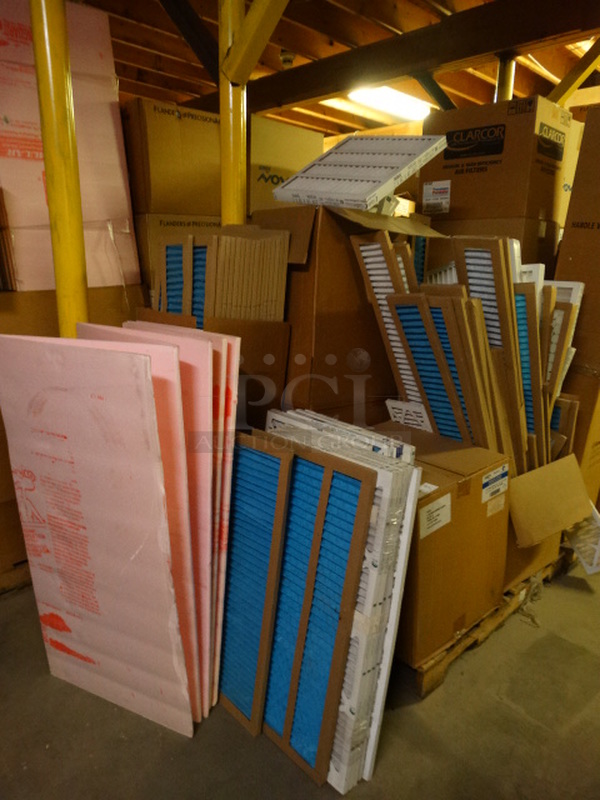 ALL ONE MONEY! PALLET LOT of Various Filters Including Nova Pleat! Pallet: 58x44x65