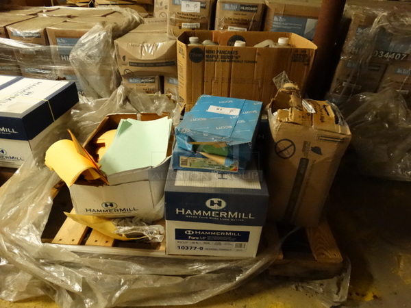 ALL ONE MONEY! PALLET LOT of Various Reams of Paper and Hillyard Spray Clean HD! Pallet: 36x36x24 - Image 1 of 8