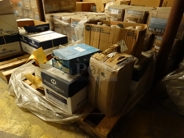 ALL ONE MONEY! PALLET LOT of Various Reams of Paper and Hillyard Spray Clean HD! Pallet: 36x36x24 - Image 2 of 8